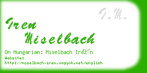 iren miselbach business card